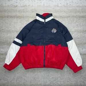 Vintage Y2K Little League World Series Windbreaker Jacket Mens L Red White Blue